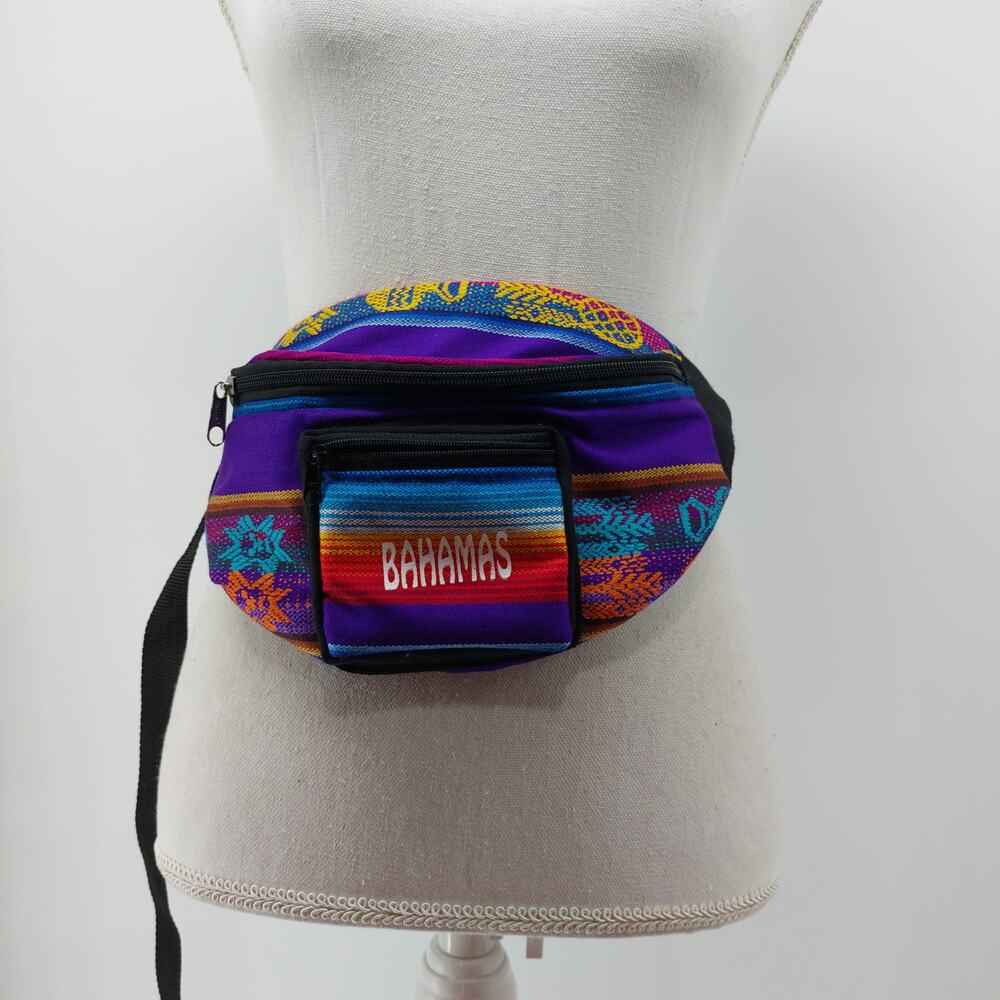 Bahamas Fanny Pack Multicolored One Size Hippy Vacation Bag
